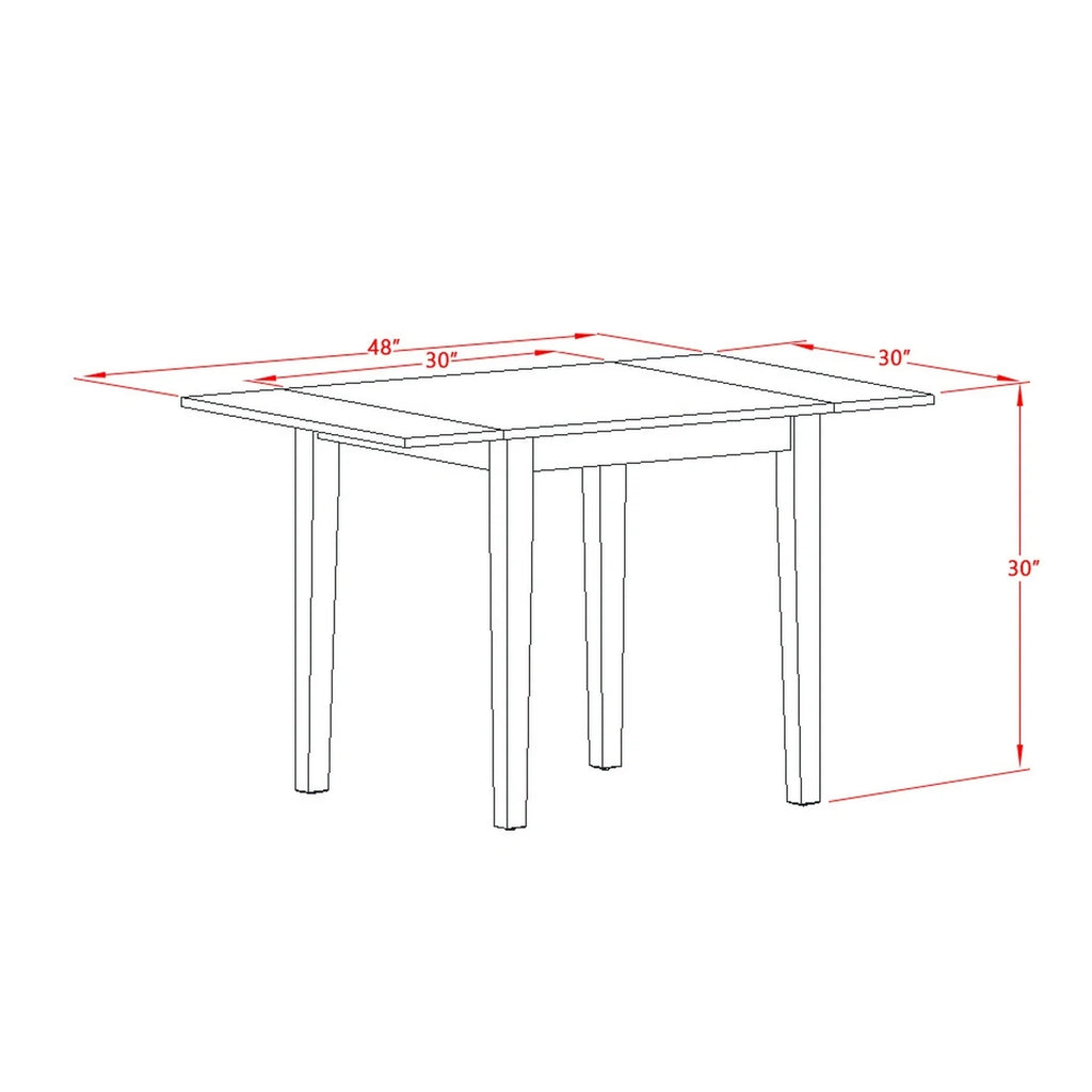 3 Pc Wood Dining Table Set with 2 Chairs J286