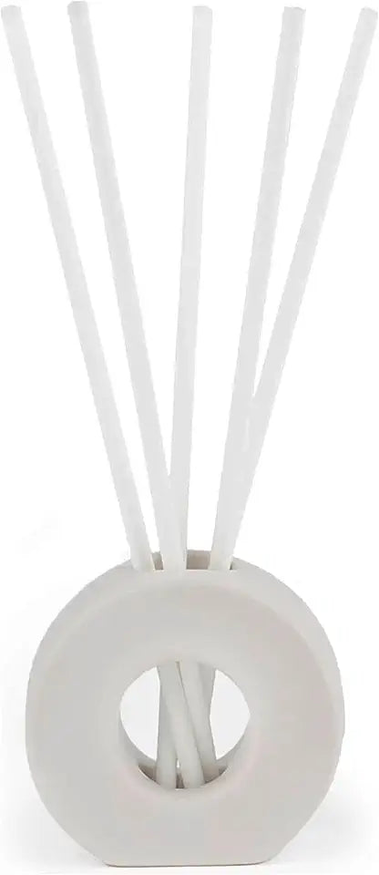 Liquidless Reeds with 25 Flameless Reeds and Decorative Vase, White M77120