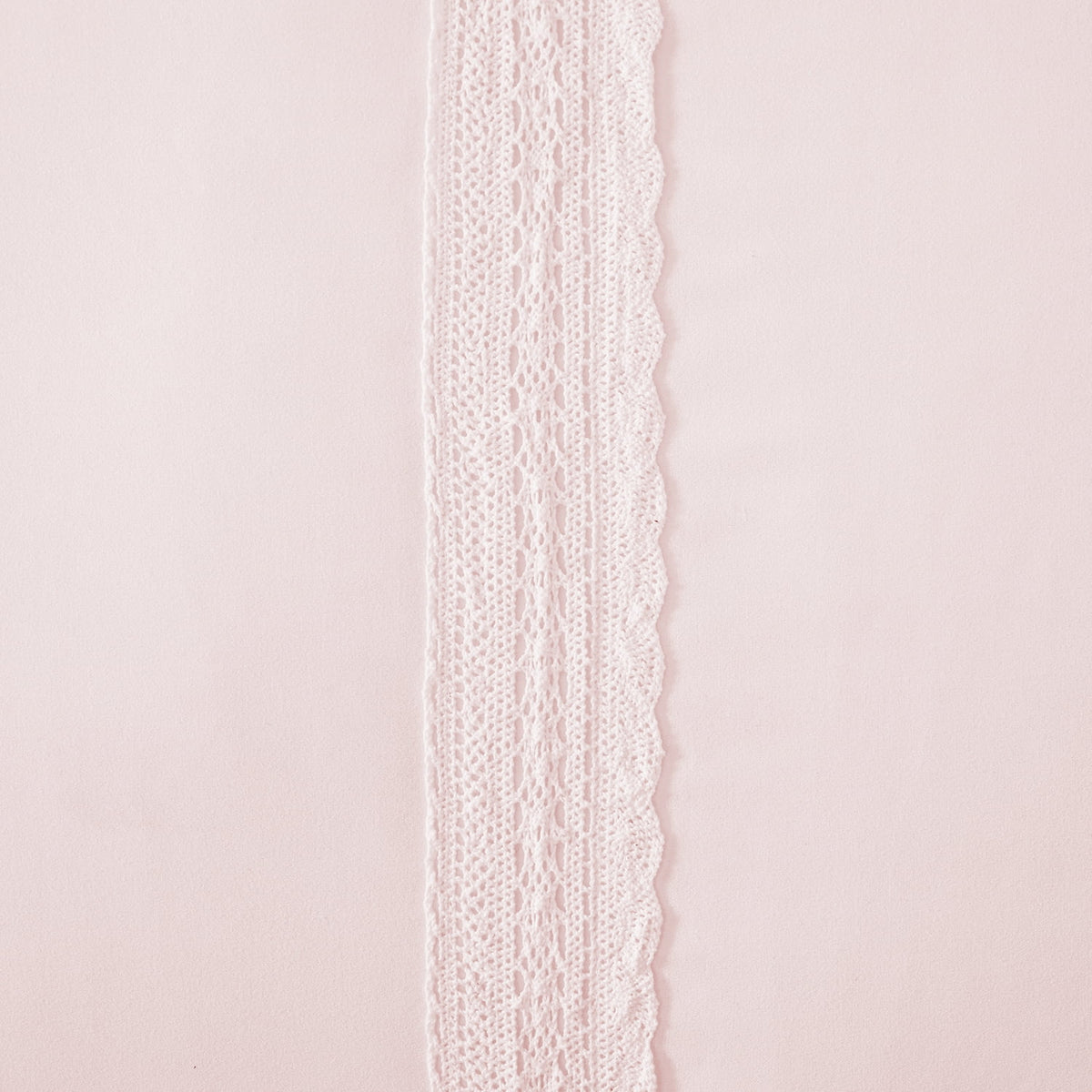 Pink Crochet Stripe 4-Piece Microfiber Comforter Set U963996