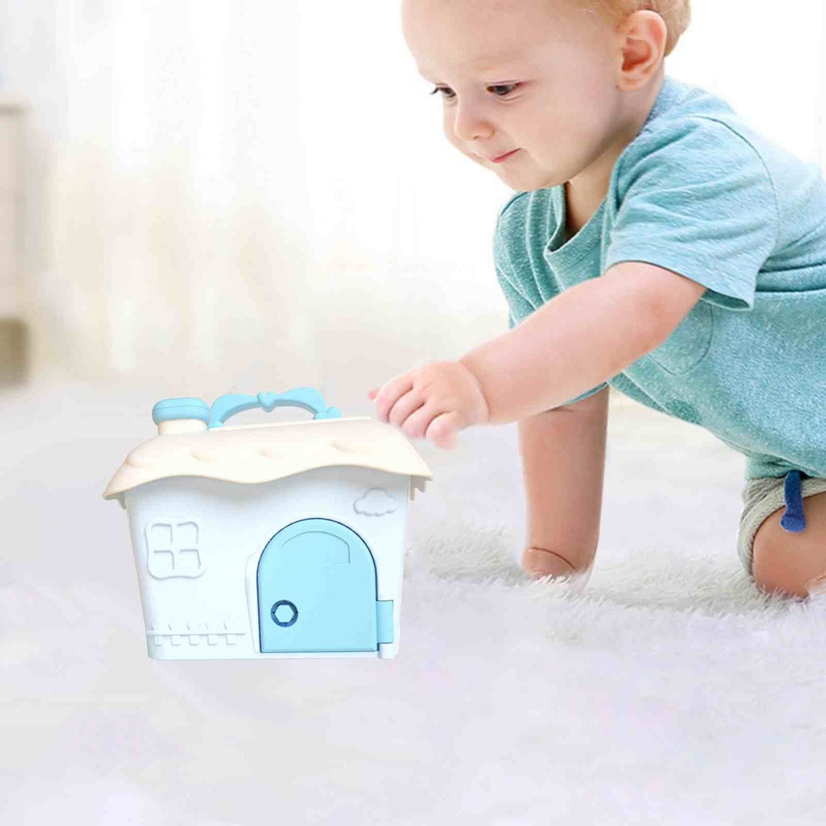 Blue Kids Dollhouse Storage Box P80285