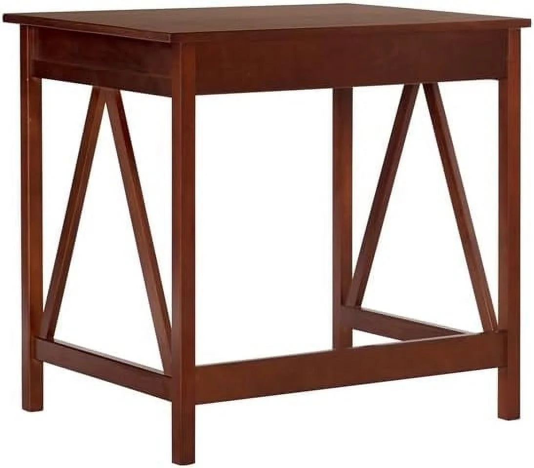 Wood Writing Desk in Antique Tobacco Brown W844