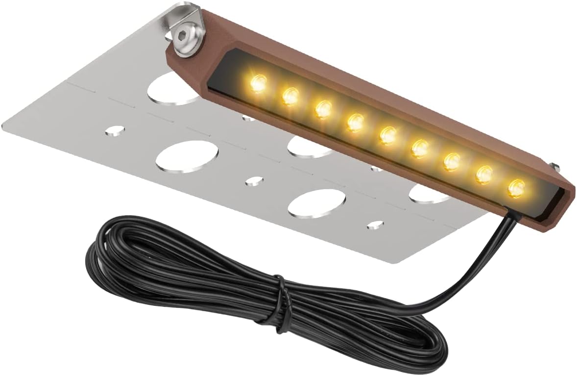 8-Pack 7 Inch LED Hardscape Lighting, IP68 Waterproof, Low Voltage 12-36V AC/DC Landscape Lighting, 2700K Warm White I320009