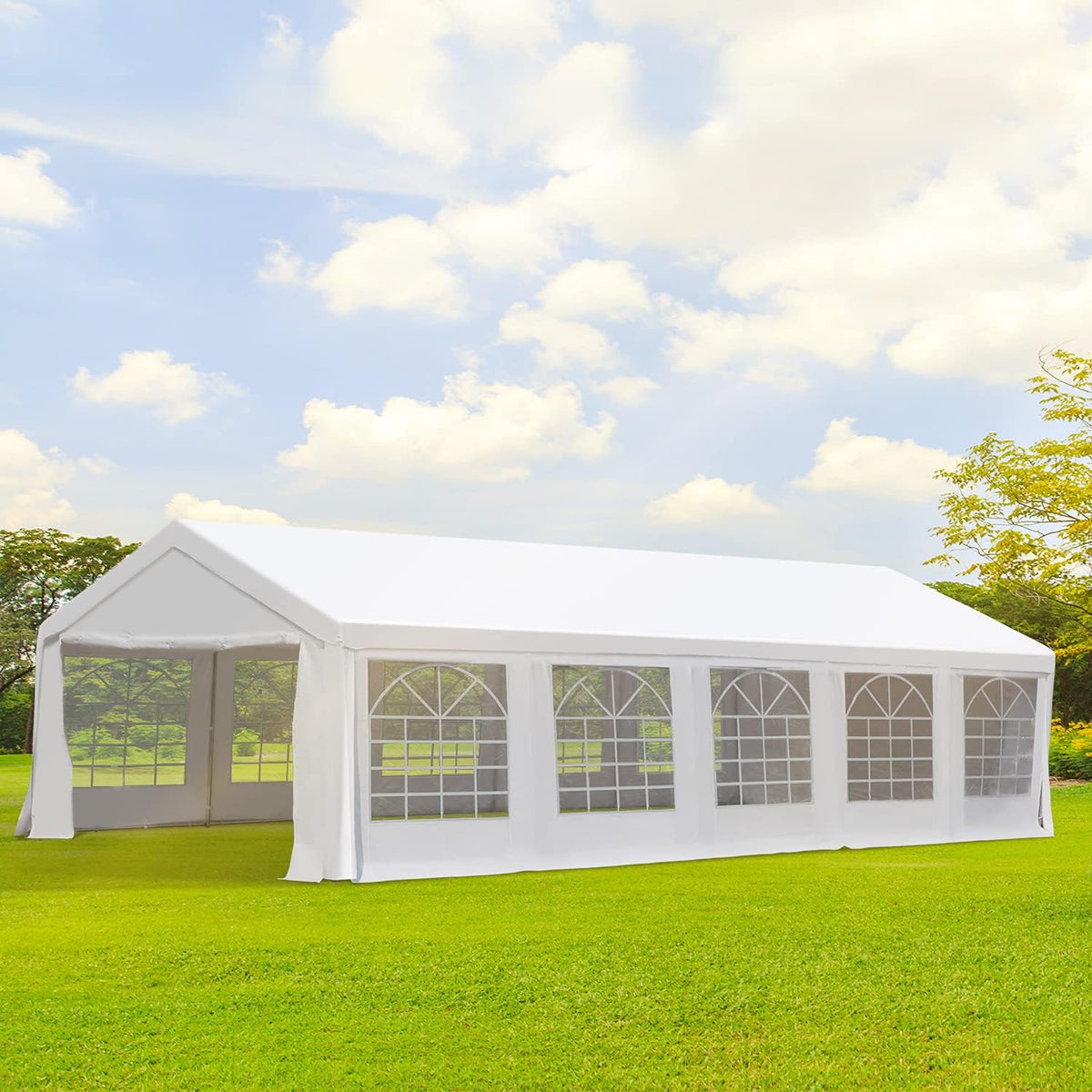 White Commercial Party Tent Gazebo with Removable Sidewalls V754