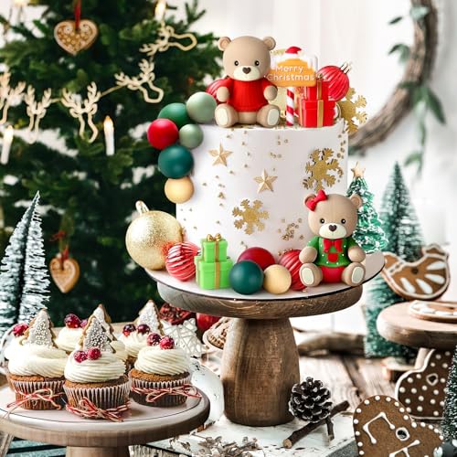 14pcs Christmas Cake Topper with Bear Gifts Balls N835