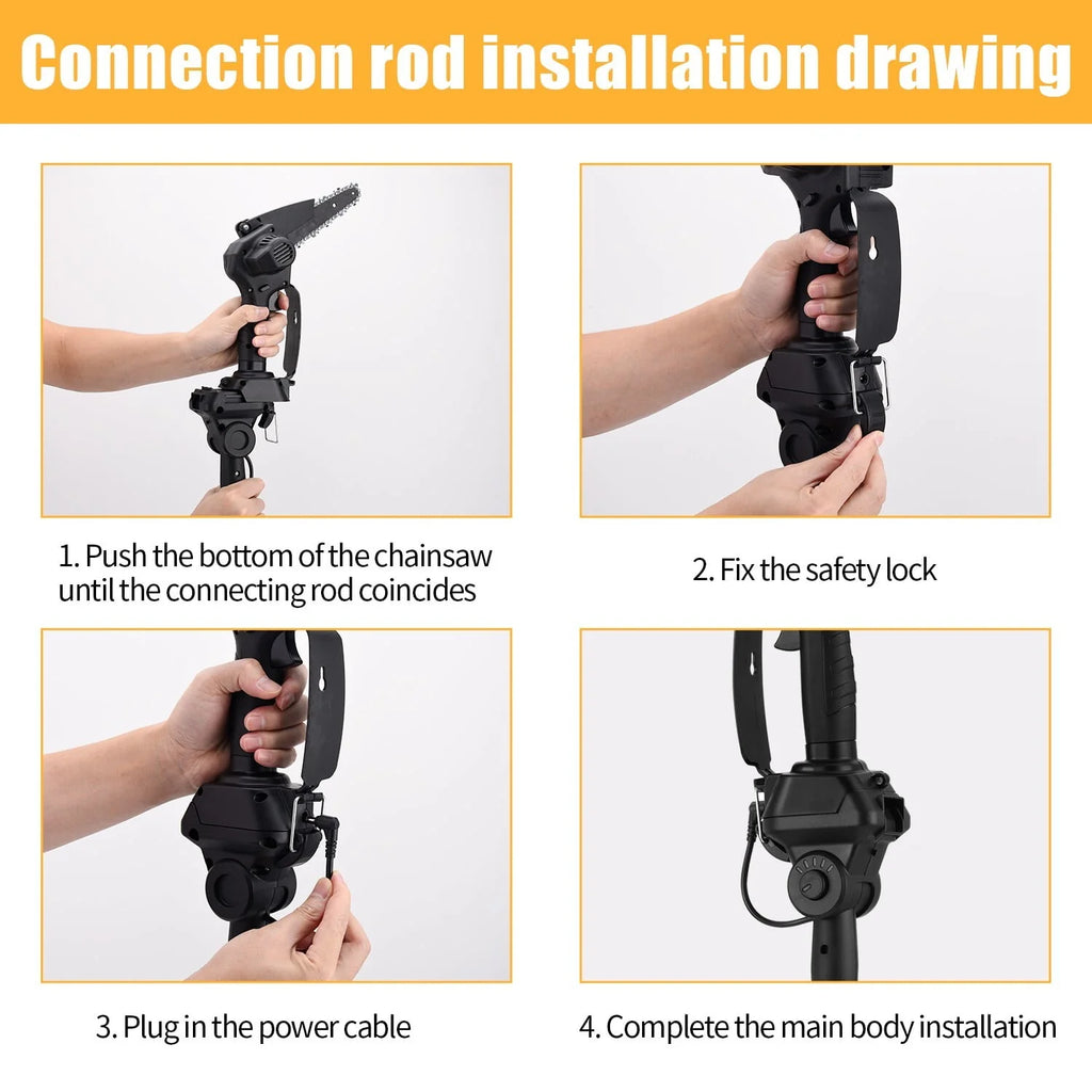 2-in-1 Cordless Pole Saw and Mini Chainsaw with 2 24V Batteries G30111