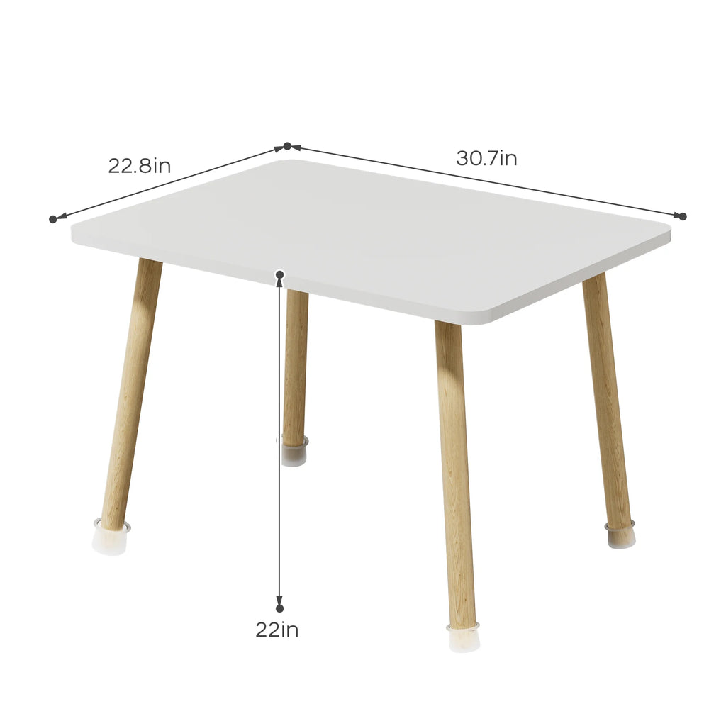Wood Toddler Table and Chairs Set with 4 Chairs Q35989