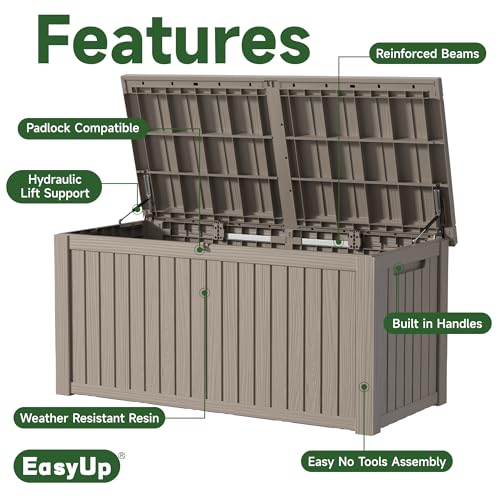 100 Gallon Waterproof UV Resistant Resin Deck Box E382184