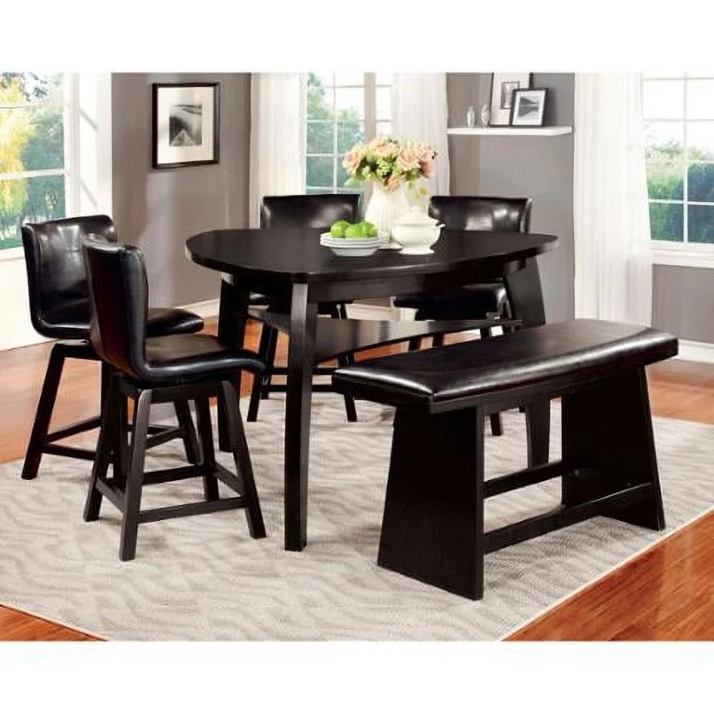 Black Counter Height Chairs Set of 2 M847