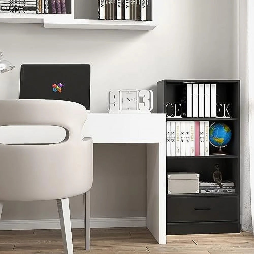 Black 3 Cube Bookcase with Drawer P494846