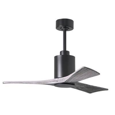 Matte Black 3 Blade Ceiling Fan with Remote L8019
