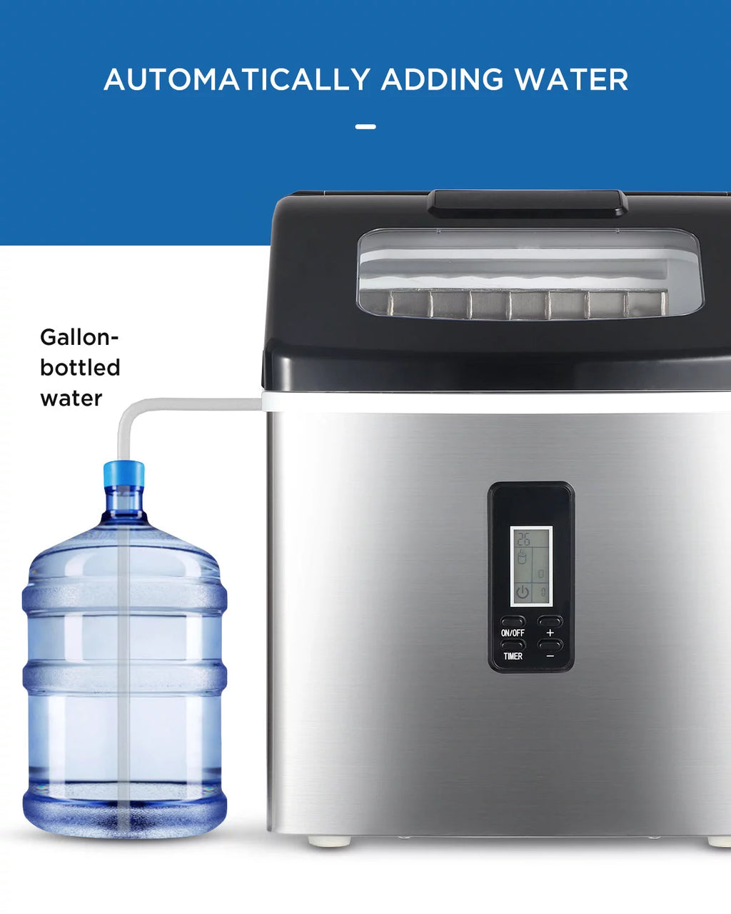 Countertop Ice Maker 40lbs/Day 24pcs Ice Cubes Q2279