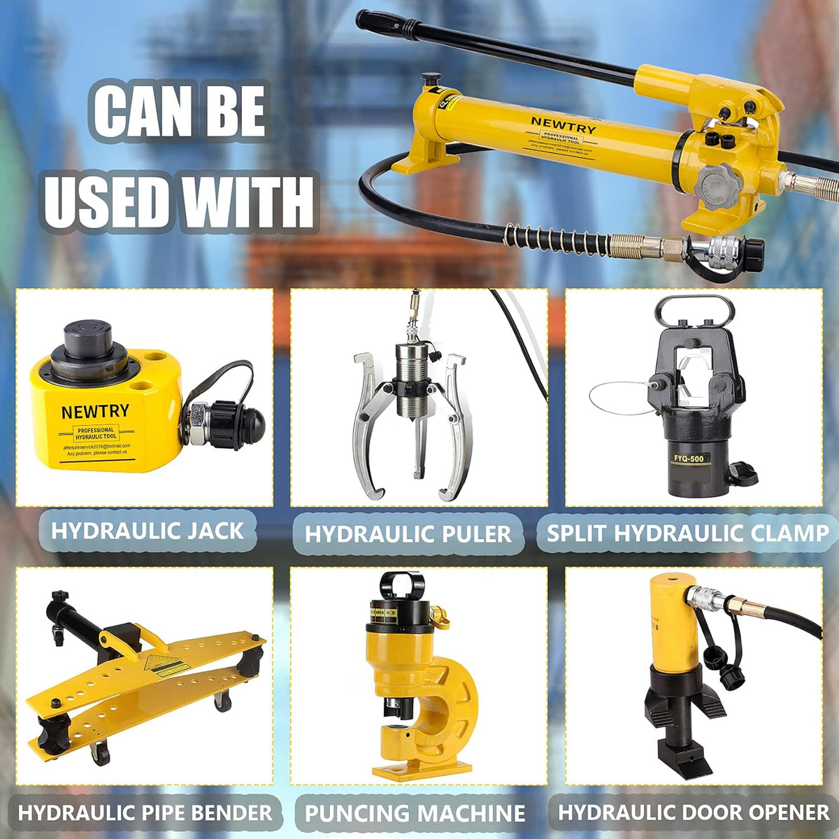50 ton Low Profile Hydraulic Ram Jack with Hand Pump X426