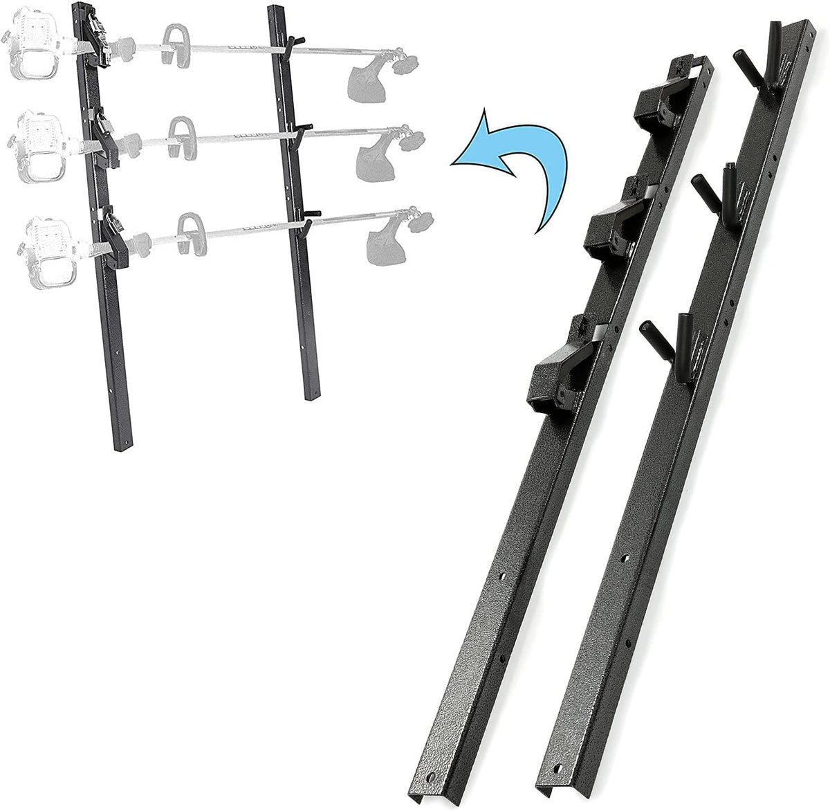 3-Place Trimmer Rack Holder Carrier Mount with Lock 1 Pair Z2088