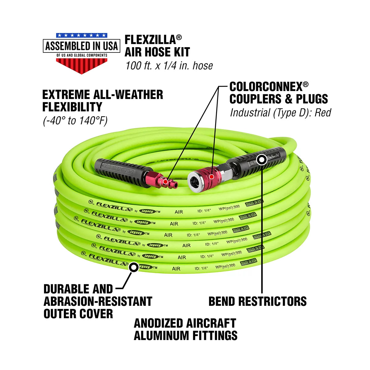 1/4" x 100' Air Hose Kit H276