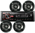 6.5 Speakers + Car Audio Stereo Bluetooth FM USB Receiver Bundle D946241