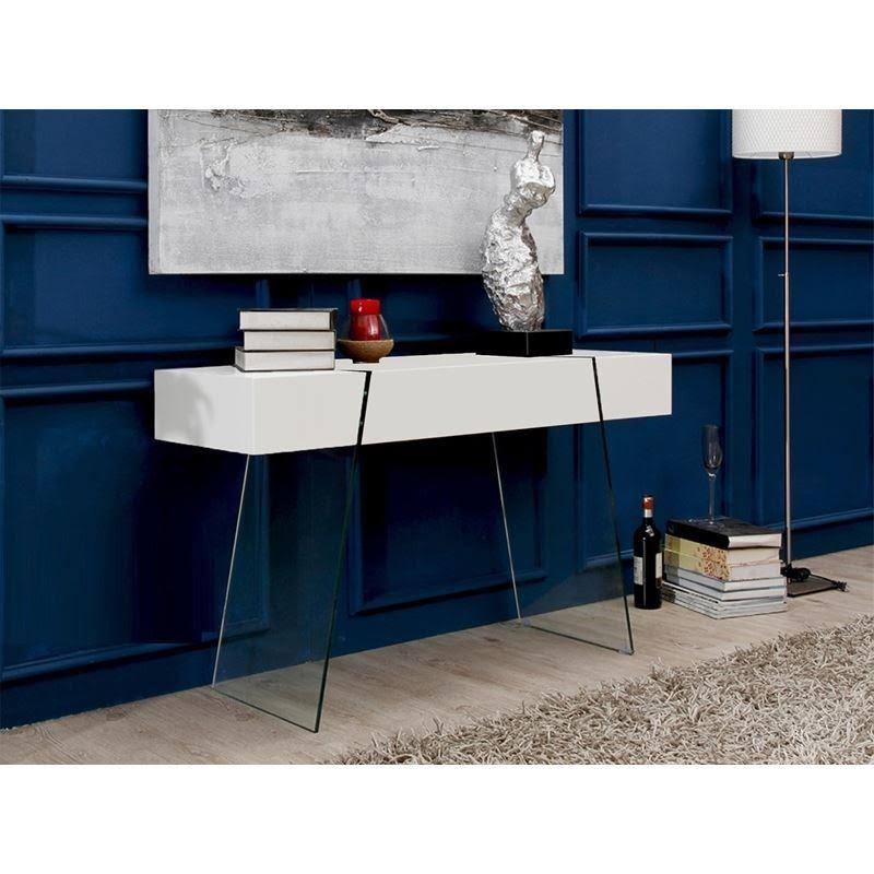 White Lacquer Console Table W374