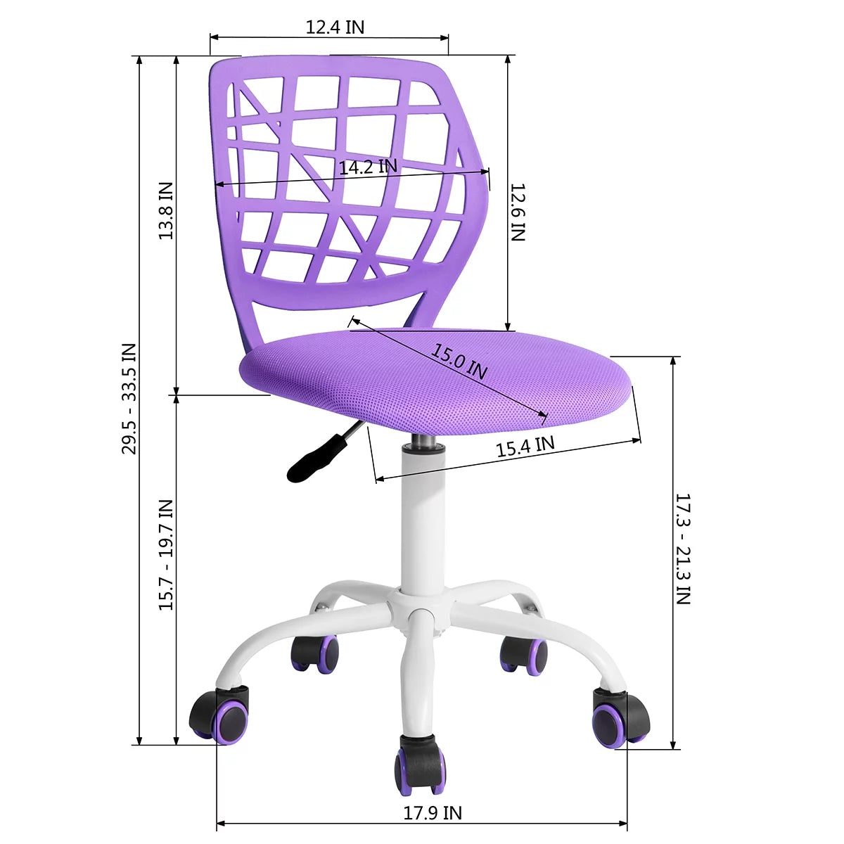 Purple Adjustable Mesh Office Chair B375