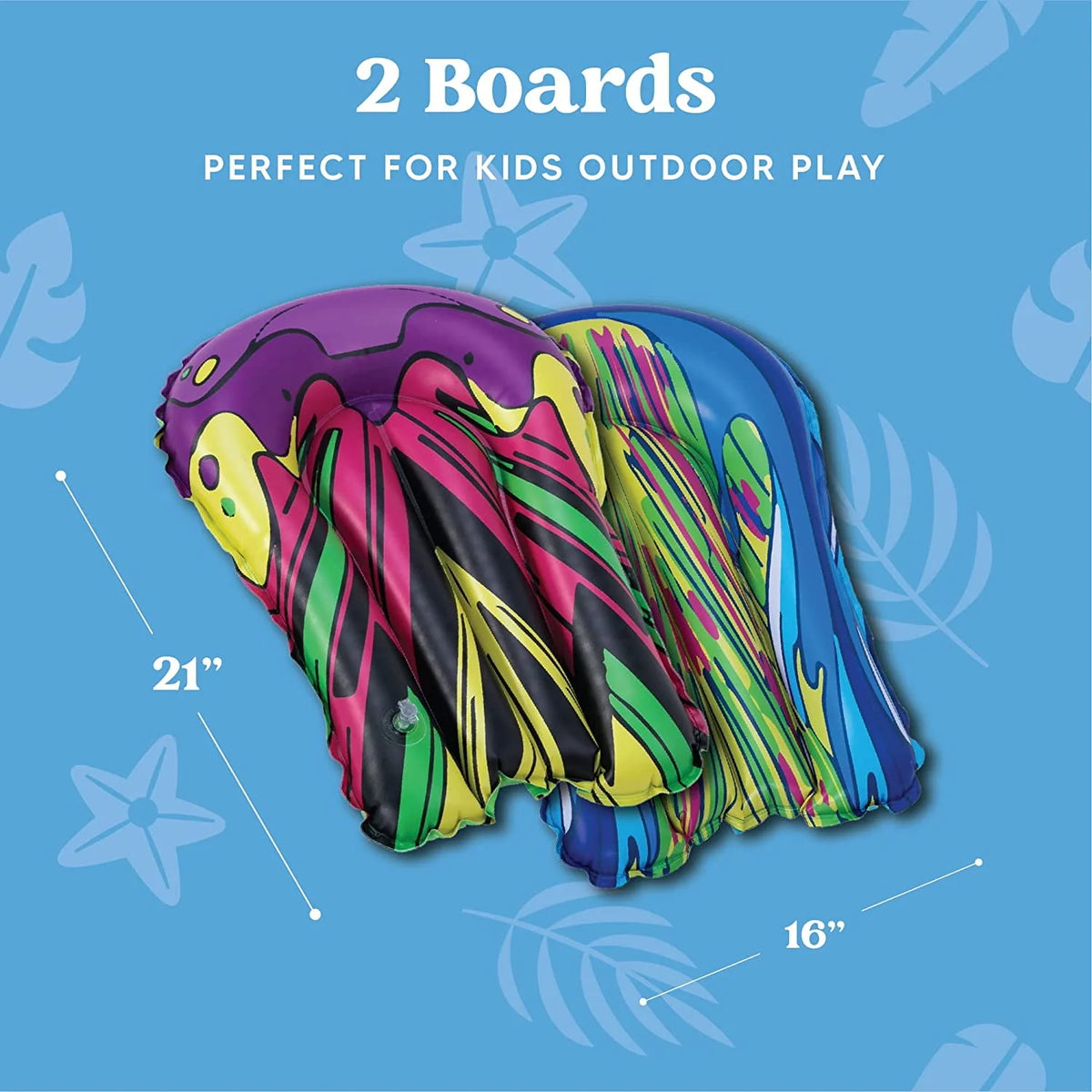 2 Pack 20ft x 35.5in Water Slide with Bodyboards X922965