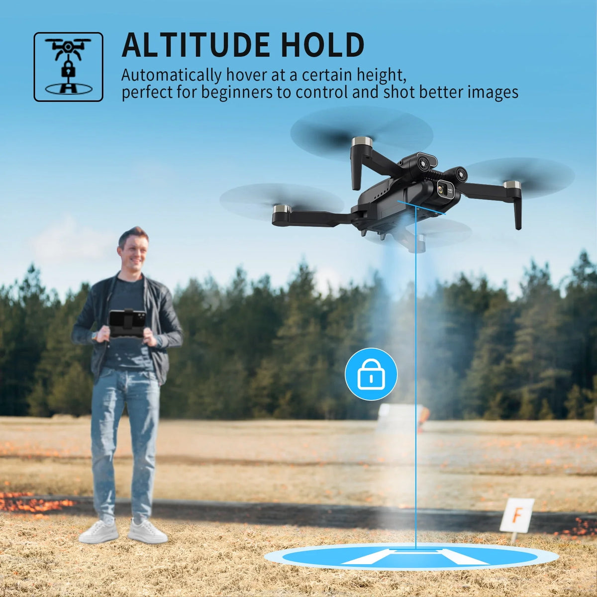 4K Camera Drone with Brushless Motor and Carrying Case W6092