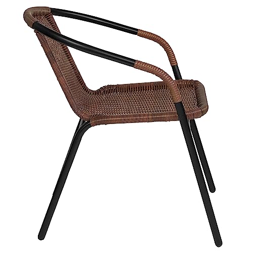 4 Pack Beige Rattan Stack Chair D364267