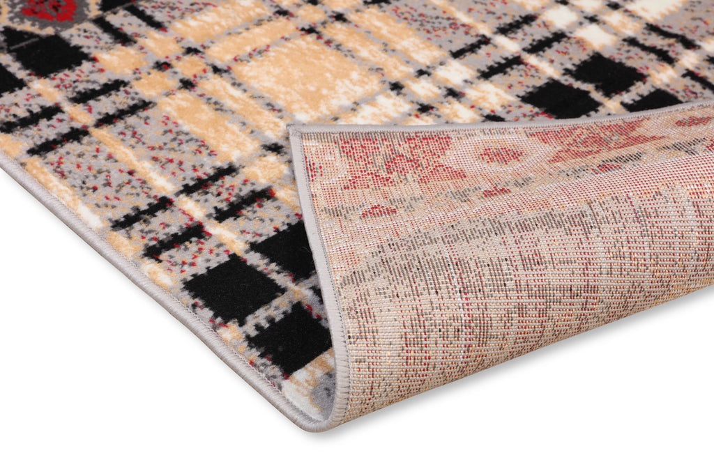 Multicolor Bear Geometric Print Rug Y21452