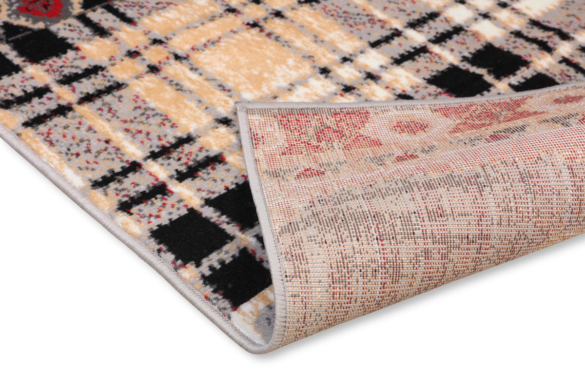 Multicolor Bear Geometric Print Rug Y21452