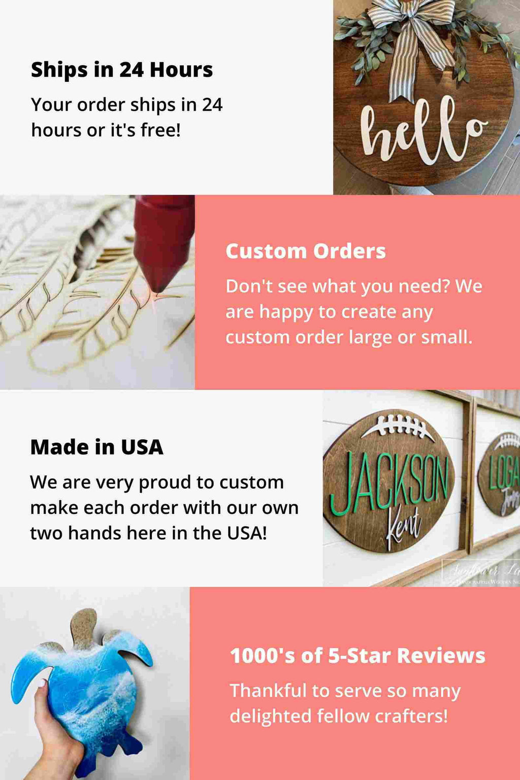 Unfinished Wood Cutout Home Decor J538567