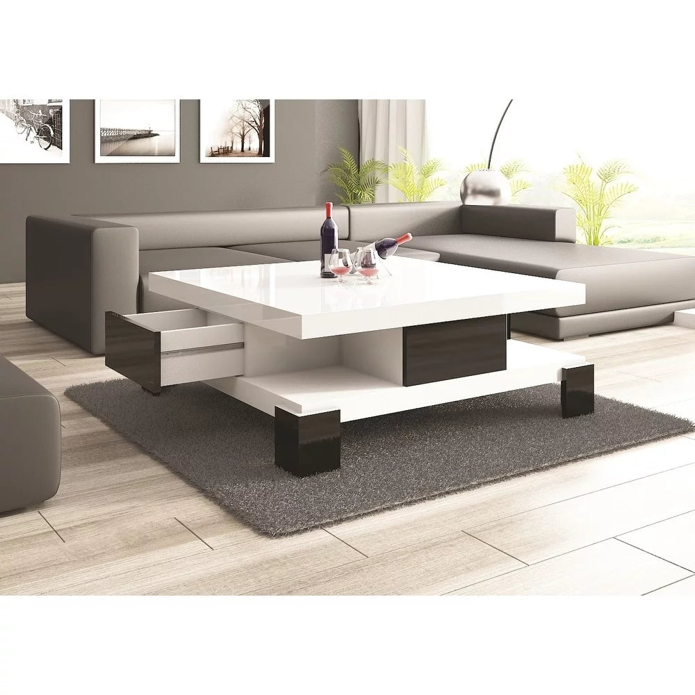 Two-tone Coffee Table Brown/White Matte W5258