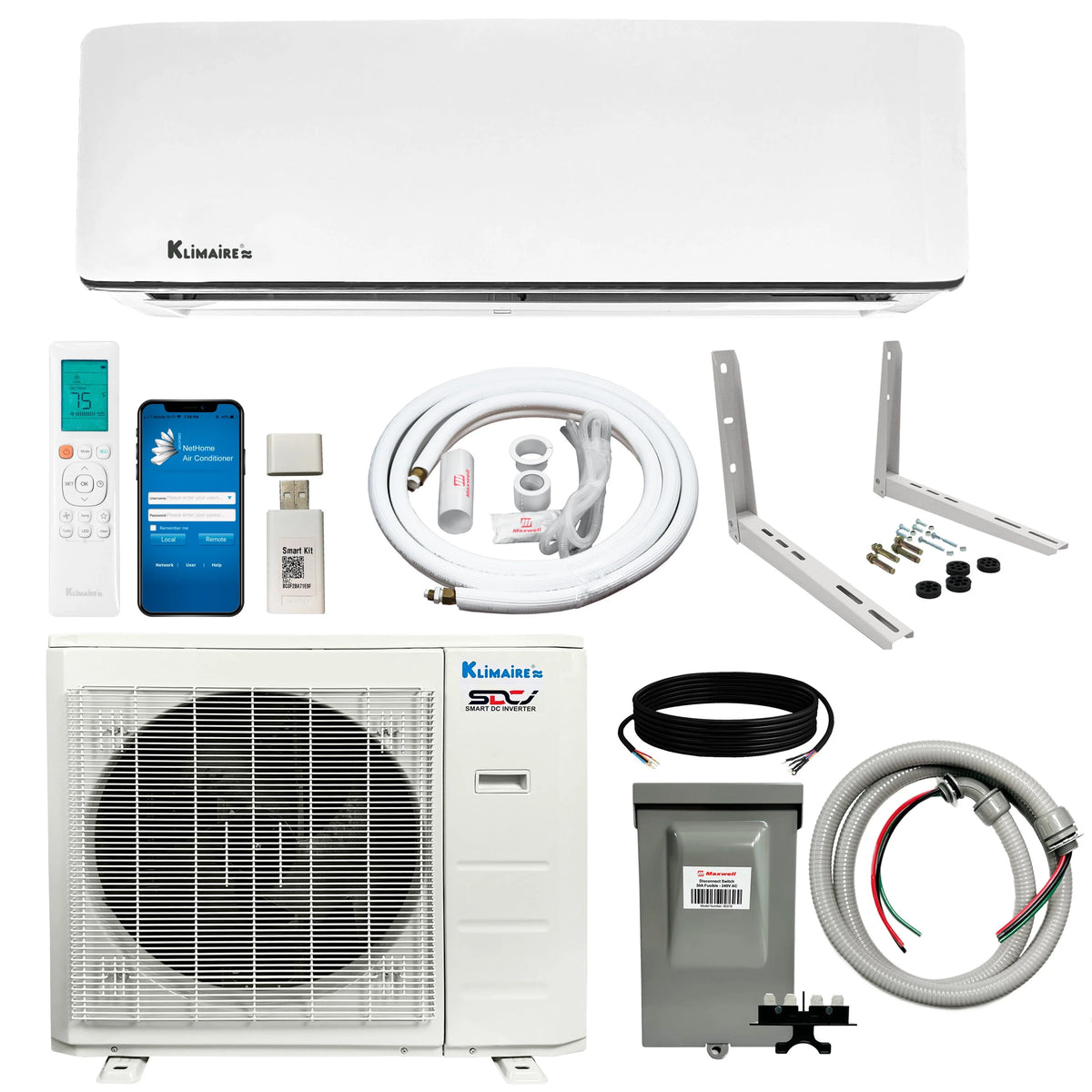 18,000 Btu 19 SEER2 Ductless Mini-Split Heat Pump Air Conditioner H4572