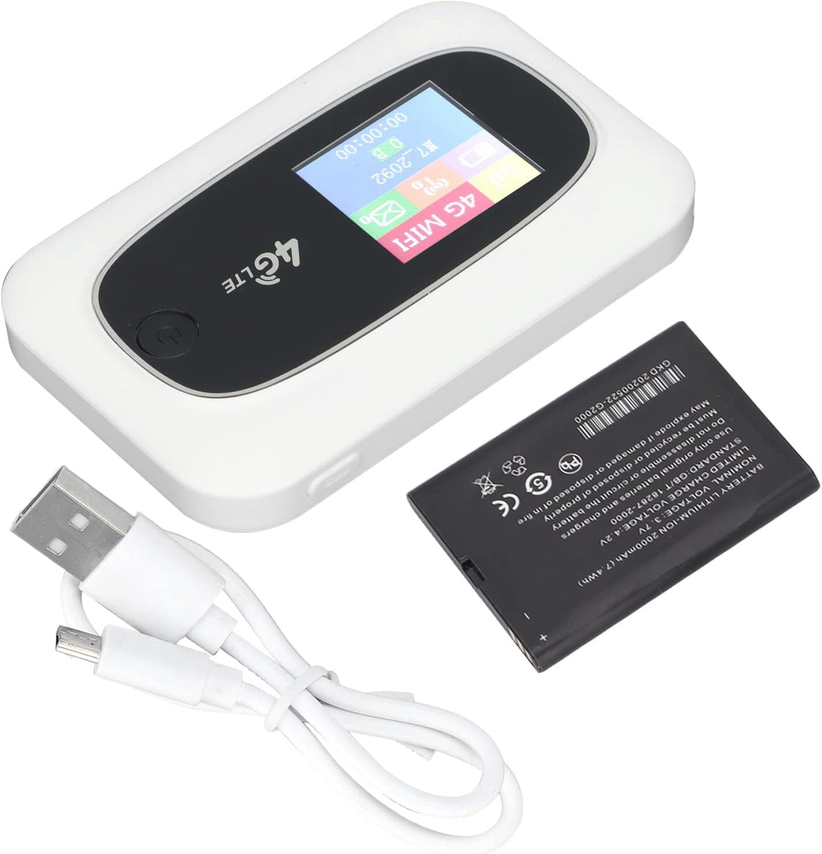 4G LTE Mobile WiFi Hotspot Router with SIM Card Slot, LED Display, Black, Pack of 2 A6782