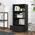 Black 3 Cube Bookcase with Drawer P494846