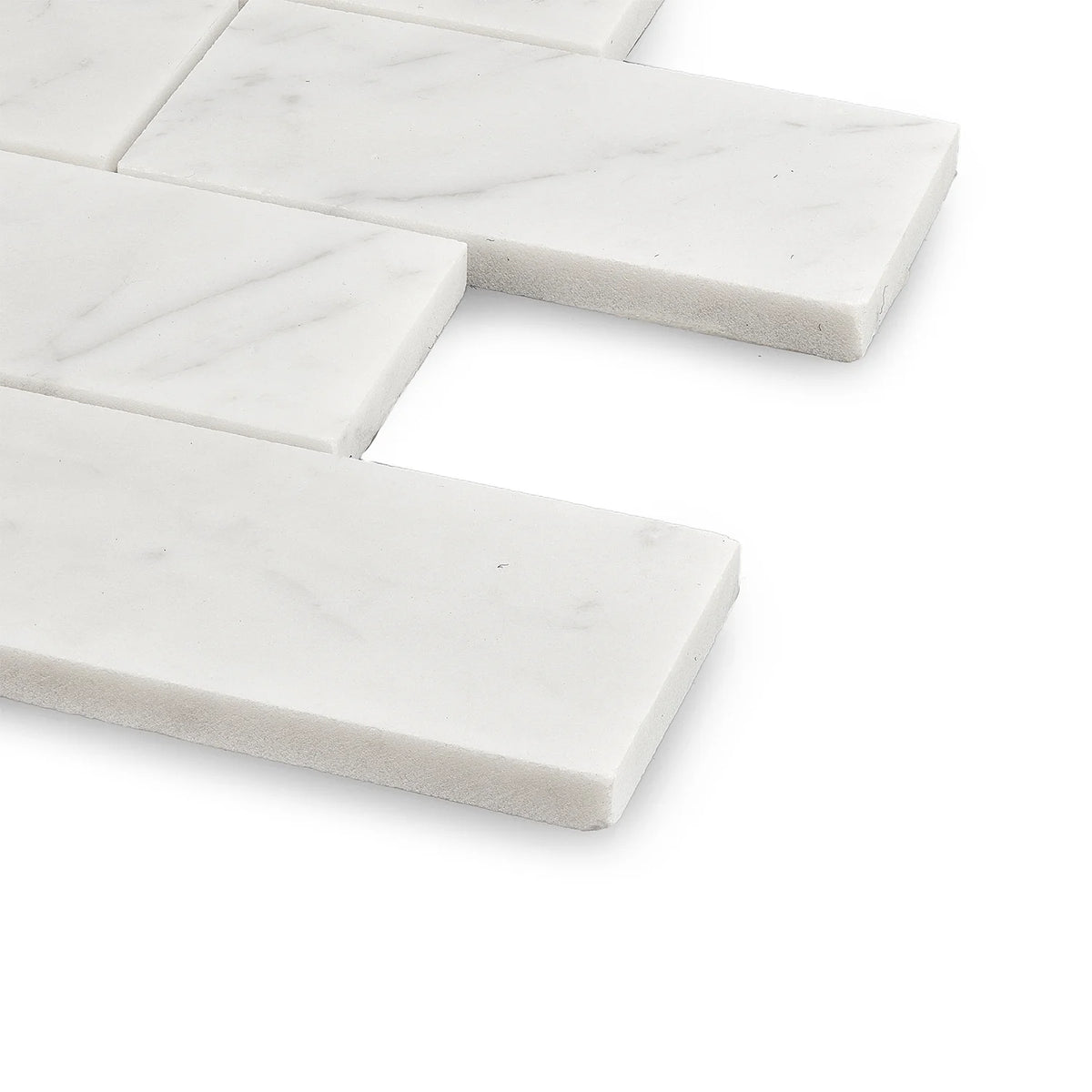 White Carrara Marble Rectangle Mosaic Floor and Wall Tile (Pack of 11) A62601