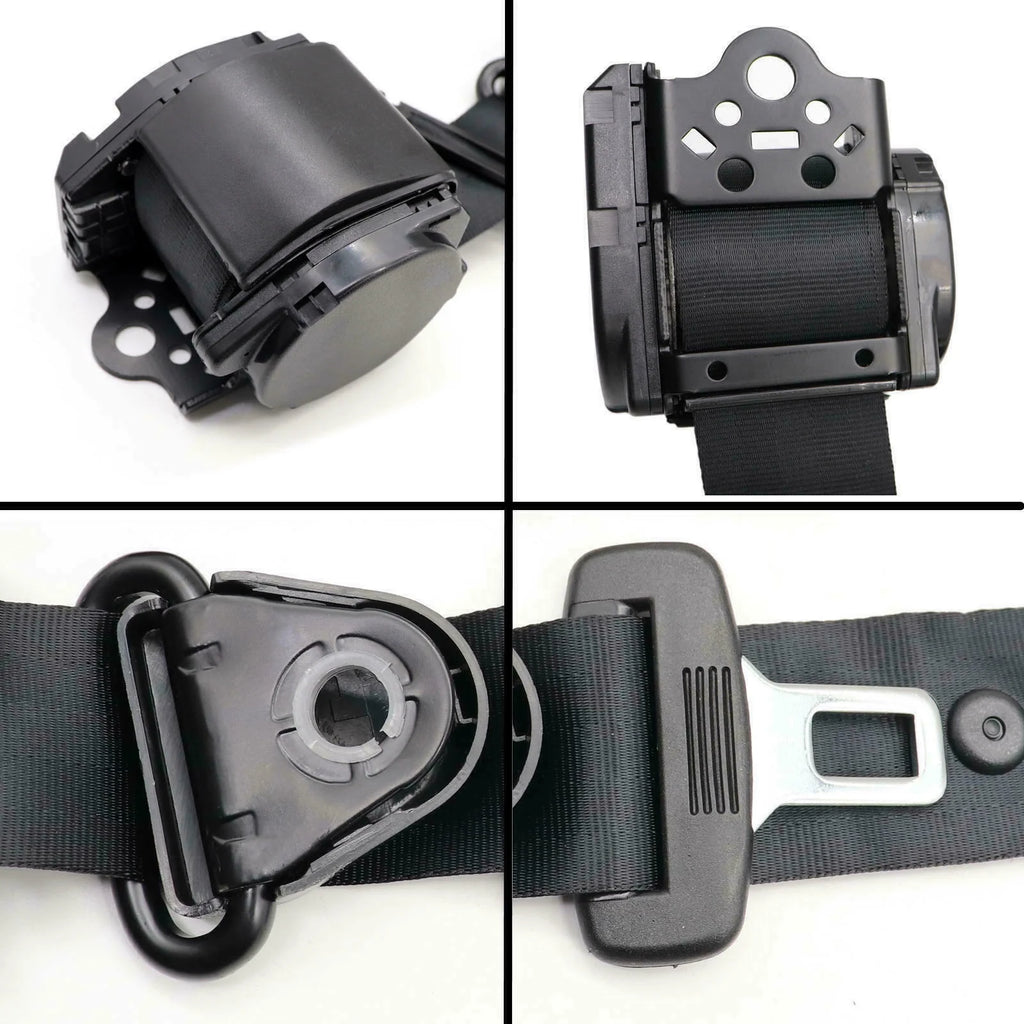 2 Pack Universal 3 Point Retractable Adjustable Car Seat Belt Lap Shoulder C95864
