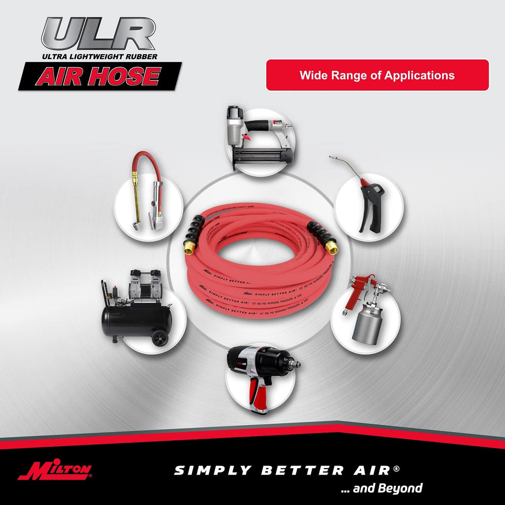 50 ft. x 1/2 ID Ultra Lightweight Rubber Air Hose H7570