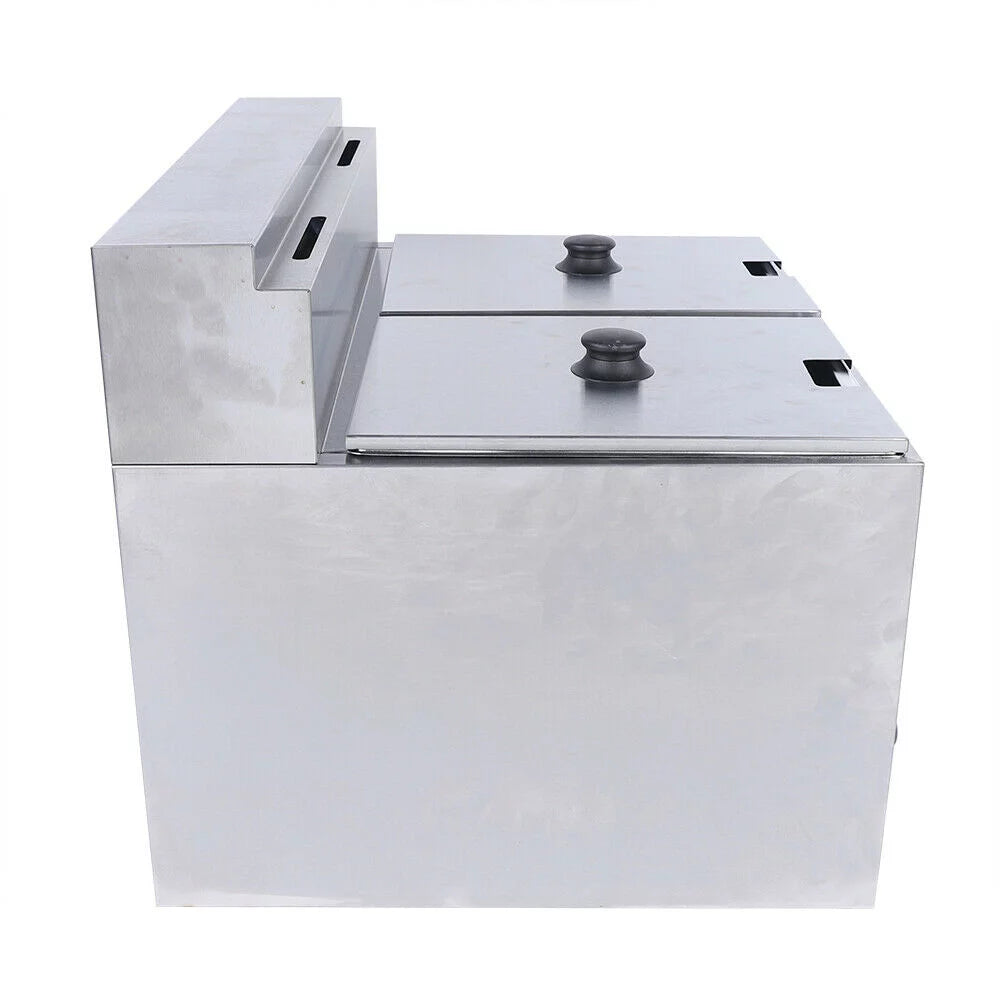 2 Tanks Stainless Steel Gas Deep Fryer B72202