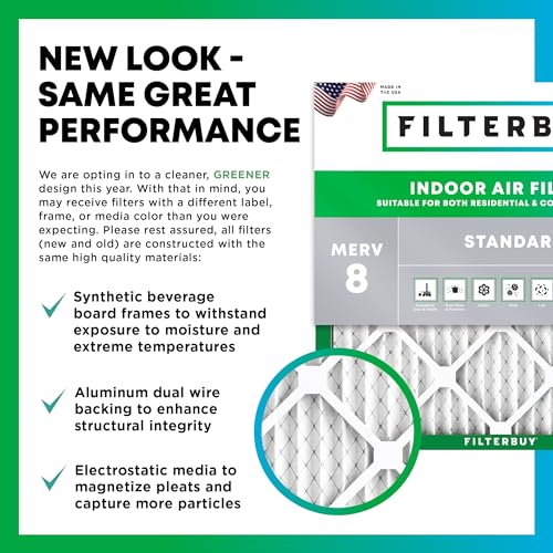 16x20x1 MERV 8 Pleated HVAC Air Filter 4-Pack K483