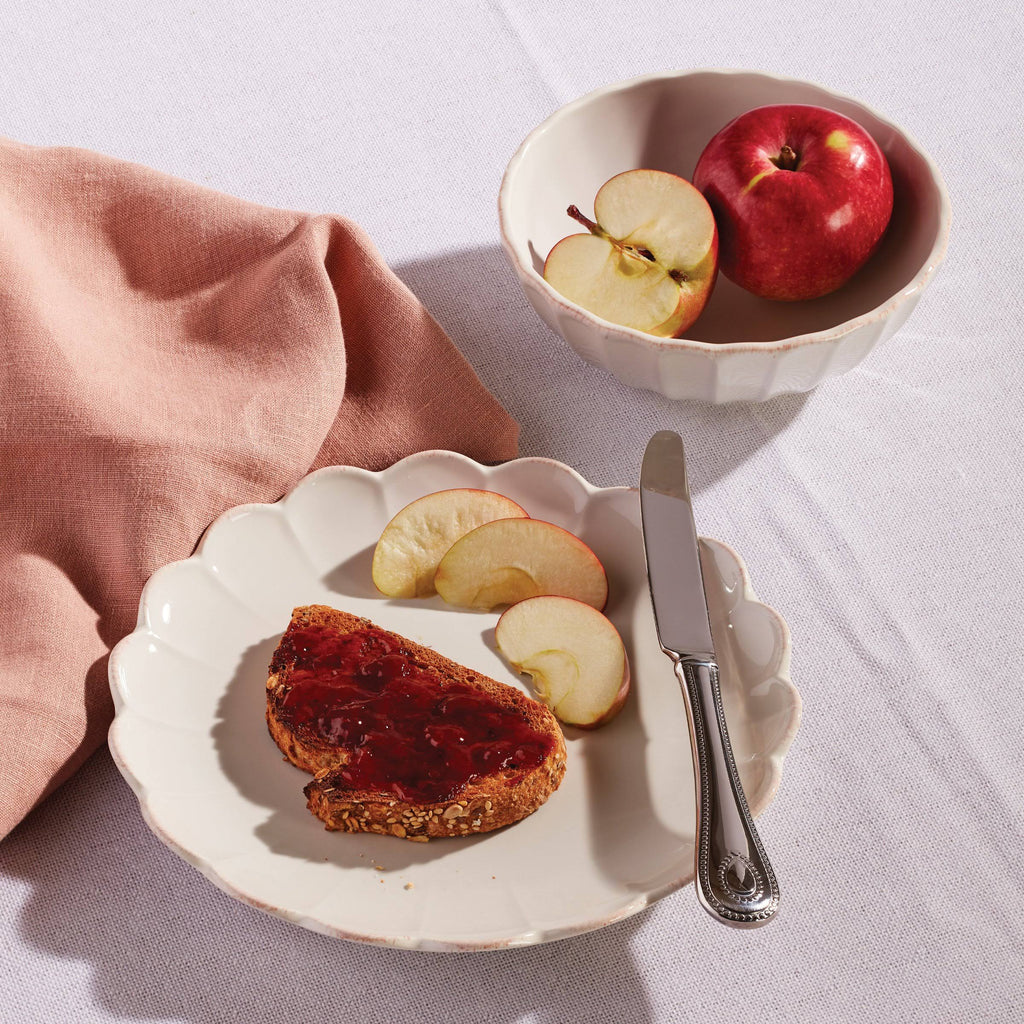 French Perle Scallop 4-Piece Accent Plate Set P635