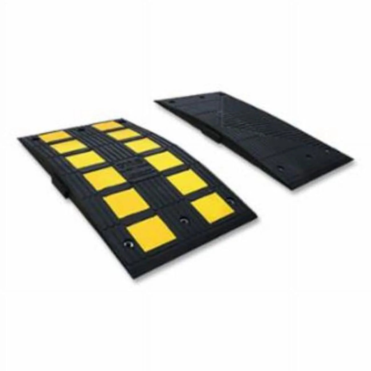Black & Yellow Rubber Speed Bump End Cap H50247