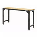 Solid Wood Top Workbench in Black W859102