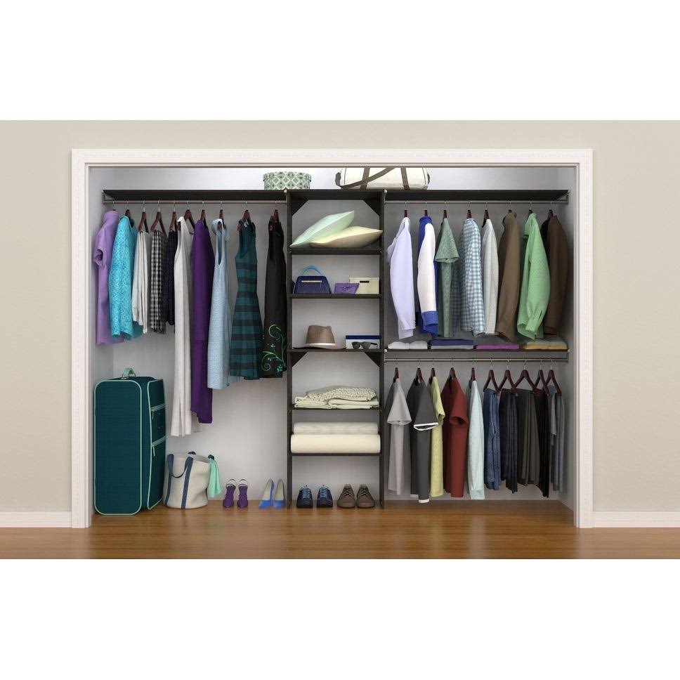 Natural Gray Closet Organizer with Shelves G16108