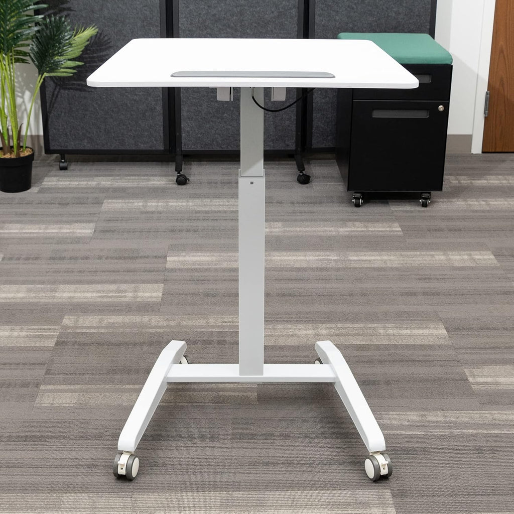 White Compact Standing Desk U706