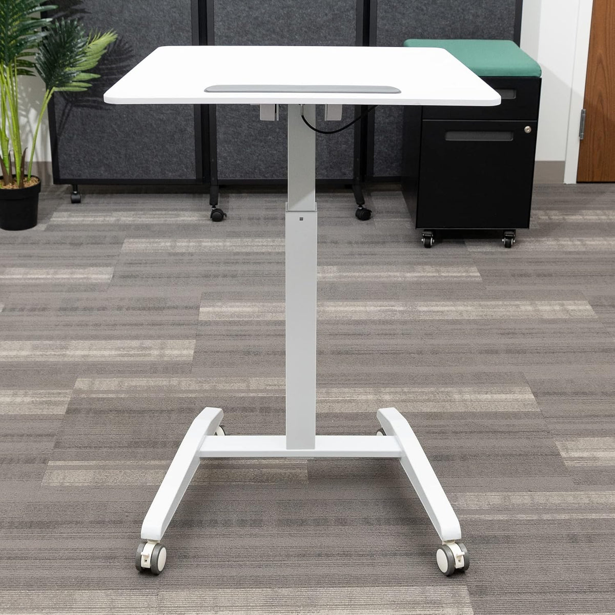 White Compact Standing Desk U706