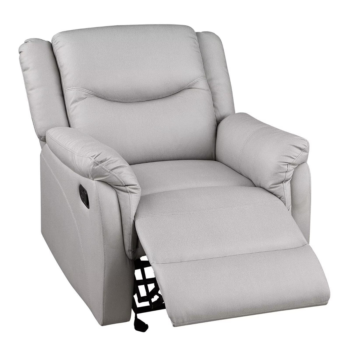 White Microfiber Recliner Accent Chair R8424
