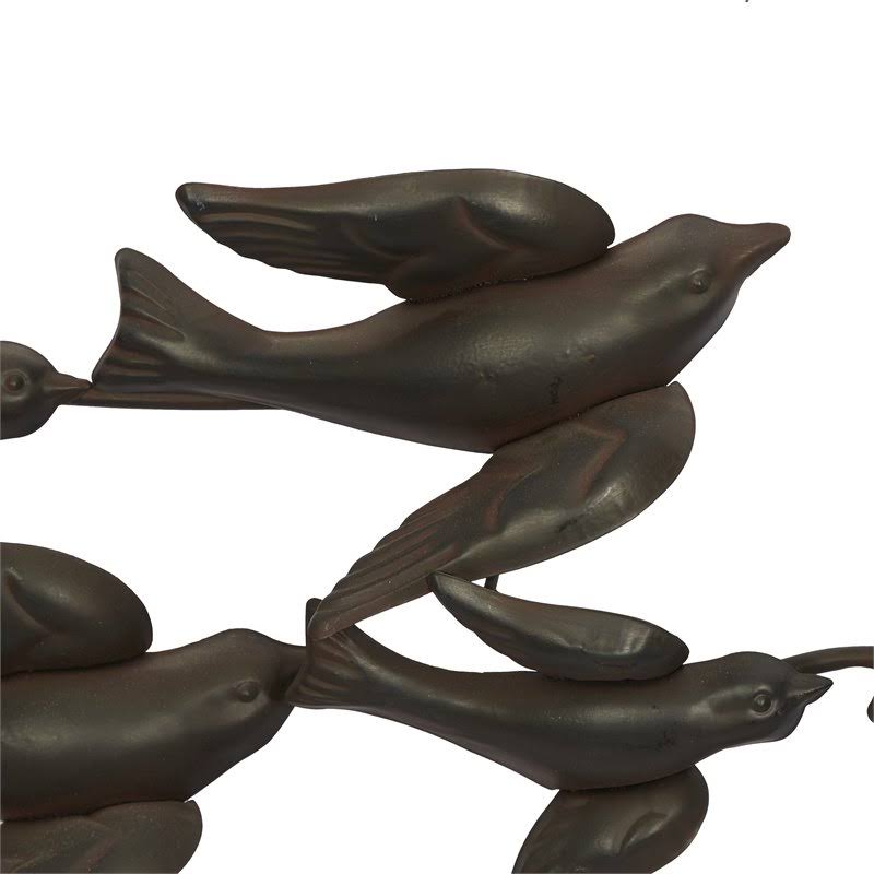 Black Metal Coastal Birds Wall Decor E9617
