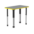 Gray Granite Black Chrome Rectangular Desk R944167