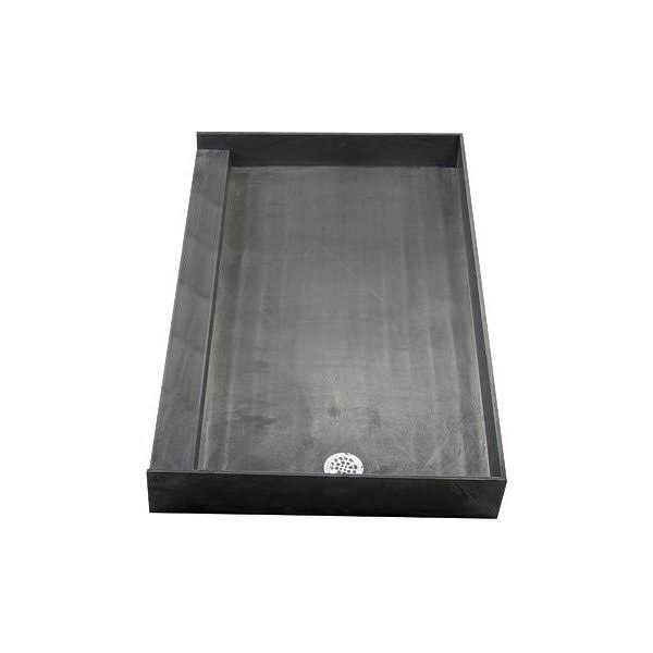 Single Curb Shower Pan with Right Drain Z466118