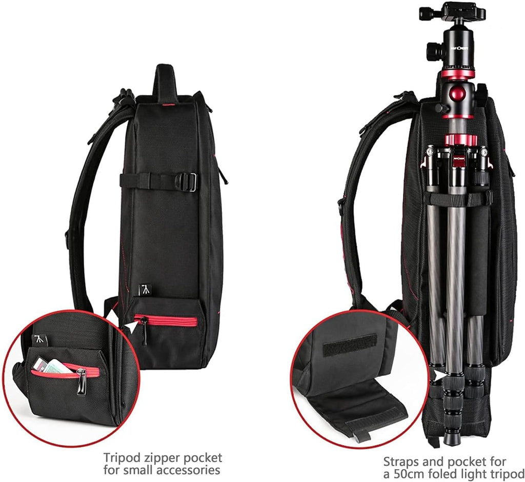 Black Large Waterproof DSLR Camera Backpack O49048