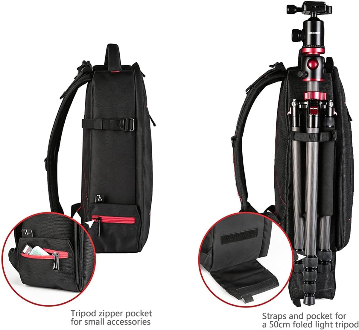 Black Large Waterproof DSLR Camera Backpack O49048