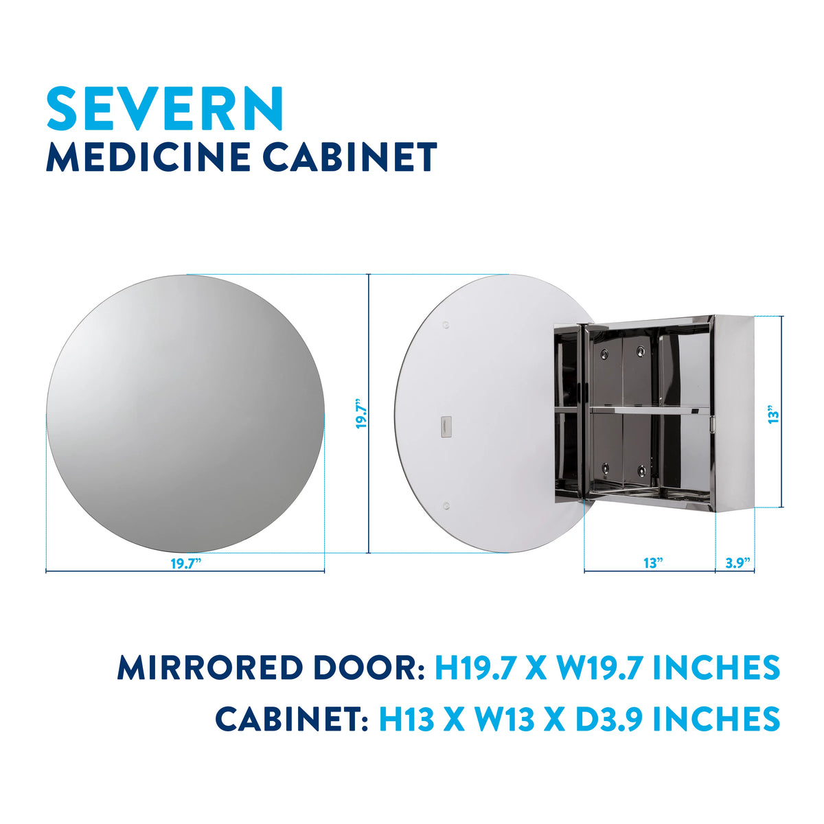 Circular Stainless Steel Bathroom Medicine Cabinet T162543