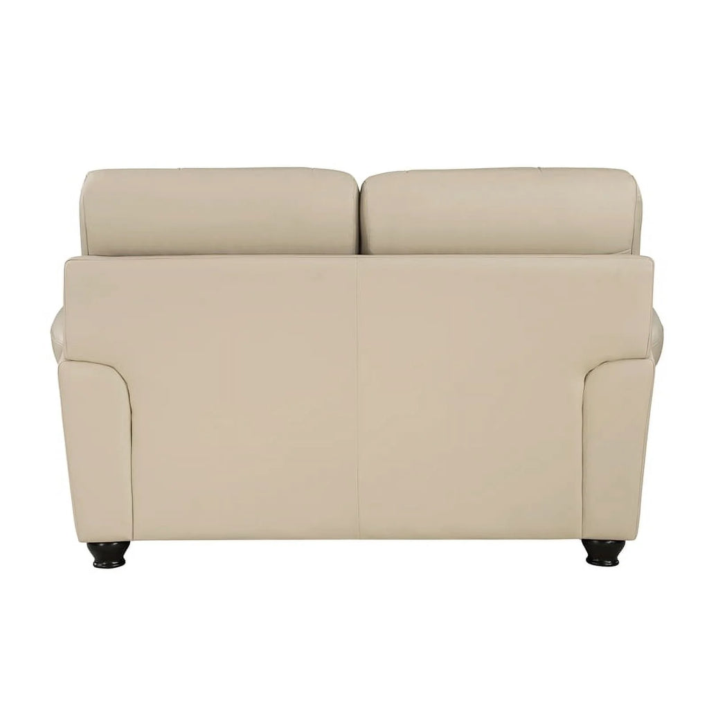 Leather 2-Piece Upholstered Sofa Set in Cream B824061